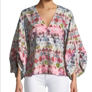 $430 Alexis Charlie Silk printed blouse - M